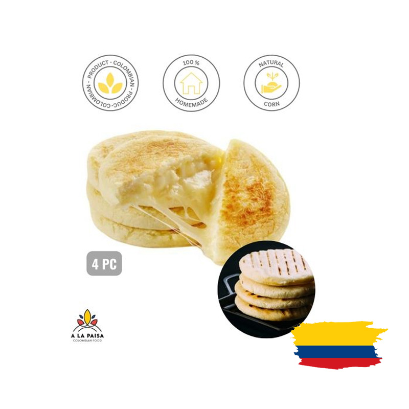 FROZEN AREPA WITH CHEESE / AREPA DE QUESO 4Pc
