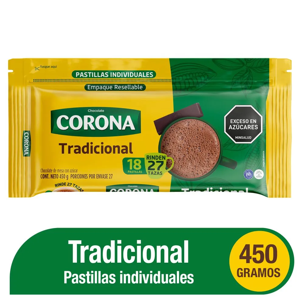 CHOCOLATE CORONA TRADICIONAL 450 GR
