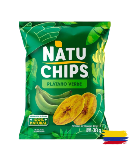 NATUCHIPS PLÁTANO VERDE 38 GR / NATUCHIPS GREEN BANANA 38 GR