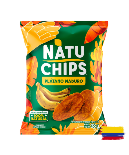 NATUCHIPS PLATANITOS MADURO RIPE BANANA CHIPS 38 GR