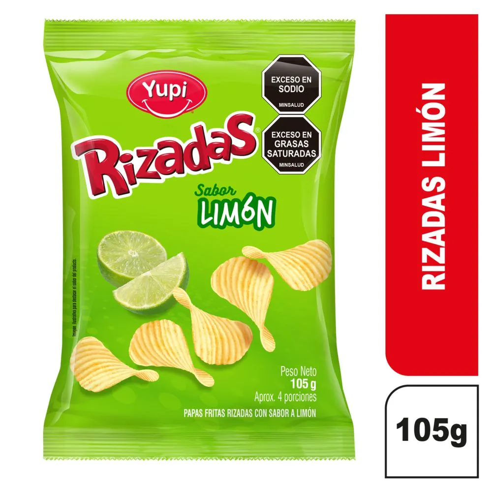 RIZADAS LIMON / LEMON CHIPS 105 GR