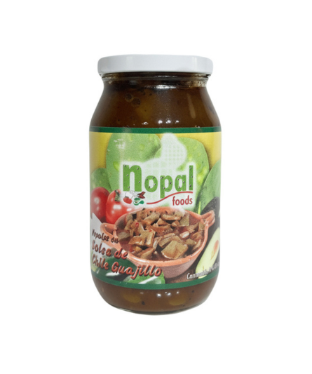 PICKLE CACTUS GUAJILLO SAUCE / NOPALES SALSA GUAJILLO 450 Gr