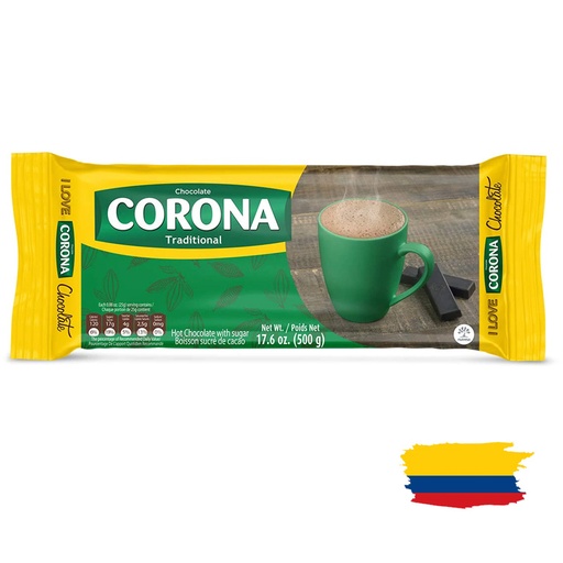 [20M] CHOCOLATE CORONA TRADICIONAL 500 Gr