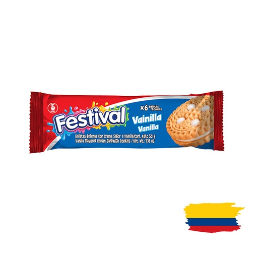 [9M] FESTIVAL VANILLA COOKIE / GALLETA FESTIVAL DE VAINILLA 50 Gr