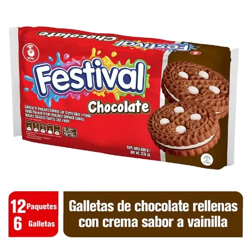 CHOCOLATE COOKIE / GALLETA DE CHOCOLATE FESTIVAL 50 Gr