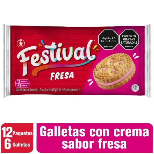 FESTIVAL DE FRESA / STRAWBERRY COOKIES 50 GR